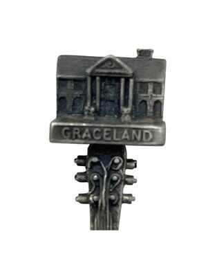 Graceland Memphis Souvenir Spoon Guitar Design Collectible Elvis Presley Tribute